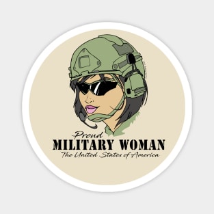 Proud Military Woman  V3  (light tees) Magnet